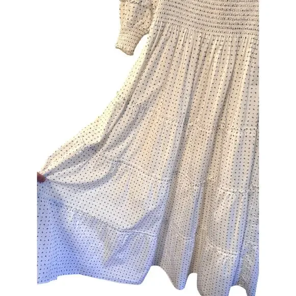 Hill House XXS The Nesli Nap Dress $178 Paisley Puff Sleeves Midi Cottagecore - Picture 14 of 16